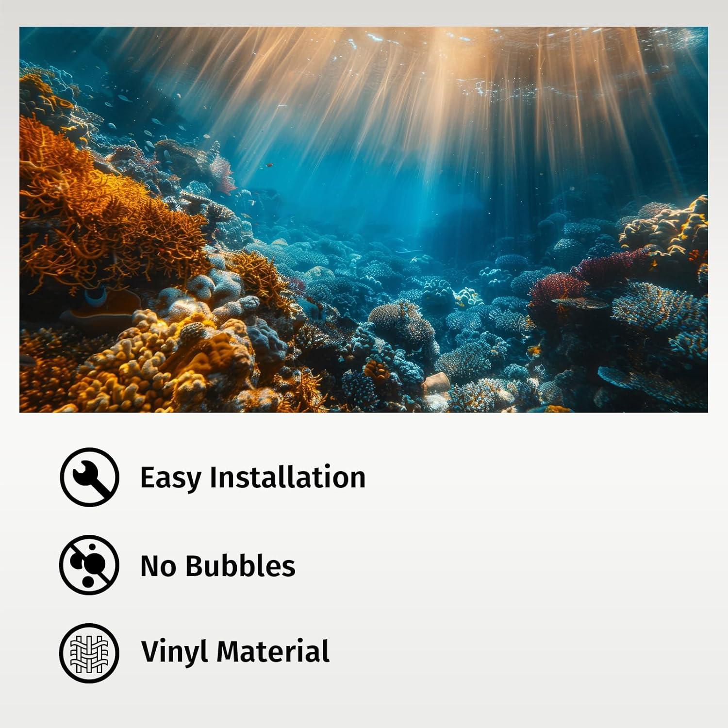 Fondo de Acuario Avolander Vinilo Océano 70.1x30 cm