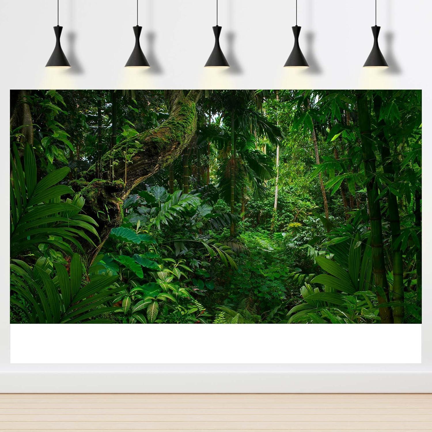 Fondo de Acuario Vinilo Duradero 120x60cm Selva Tropical