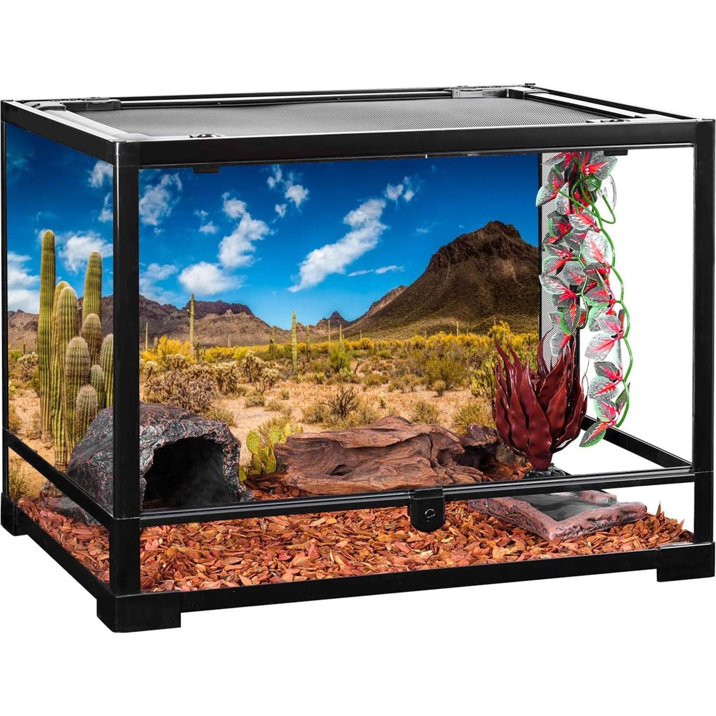 Fondo de Terrario Vinilo AWERT 90x50 cm Cielo Azul Oasis