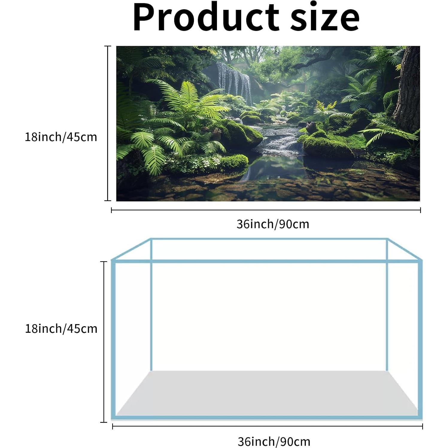 Fondo para Terrario COMSUN 90x45 cm Poliester Cactus y Helecho