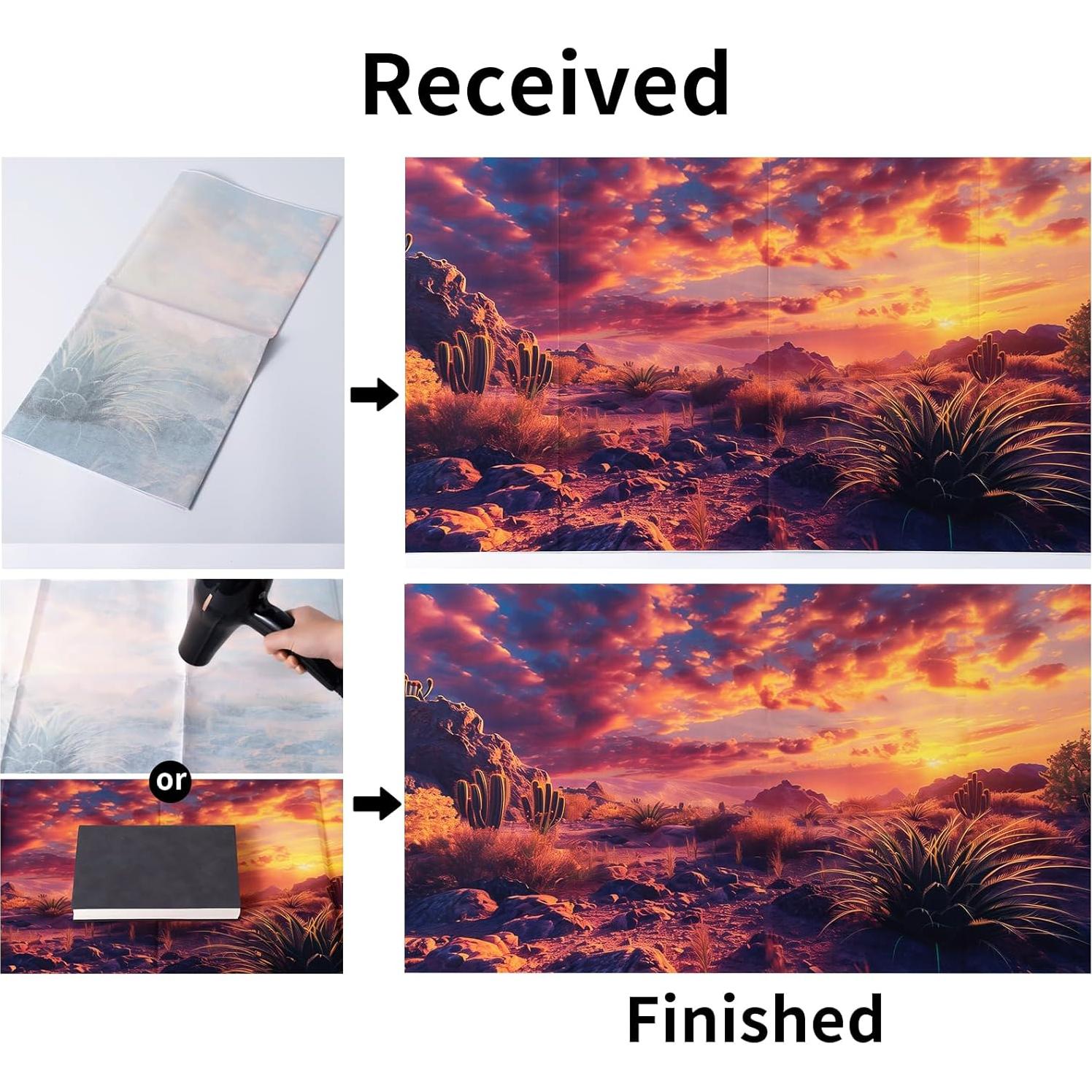 Fondo para Terrario COMSUN 90x45 cm Poliester Cactus y Helecho