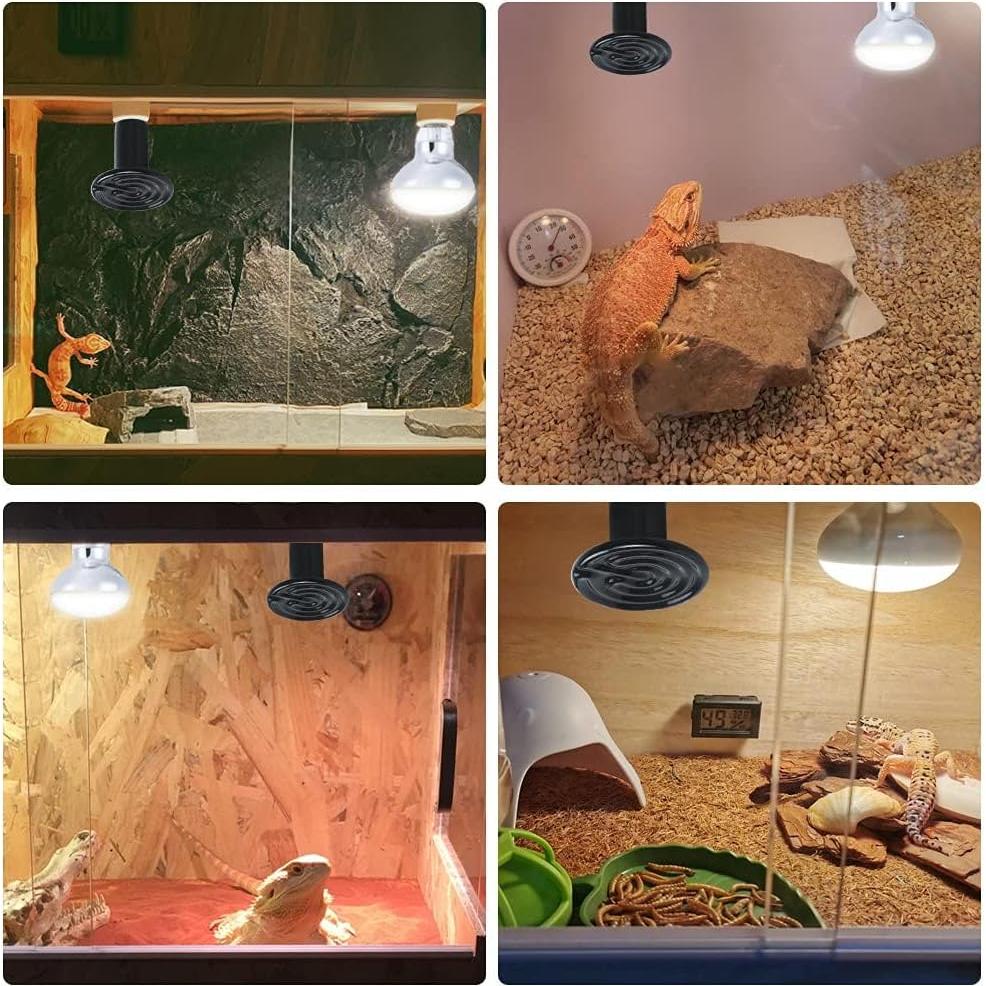 LUCKY HERP 150W Emisor de Calor Cerámico para Reptiles 2-Pack