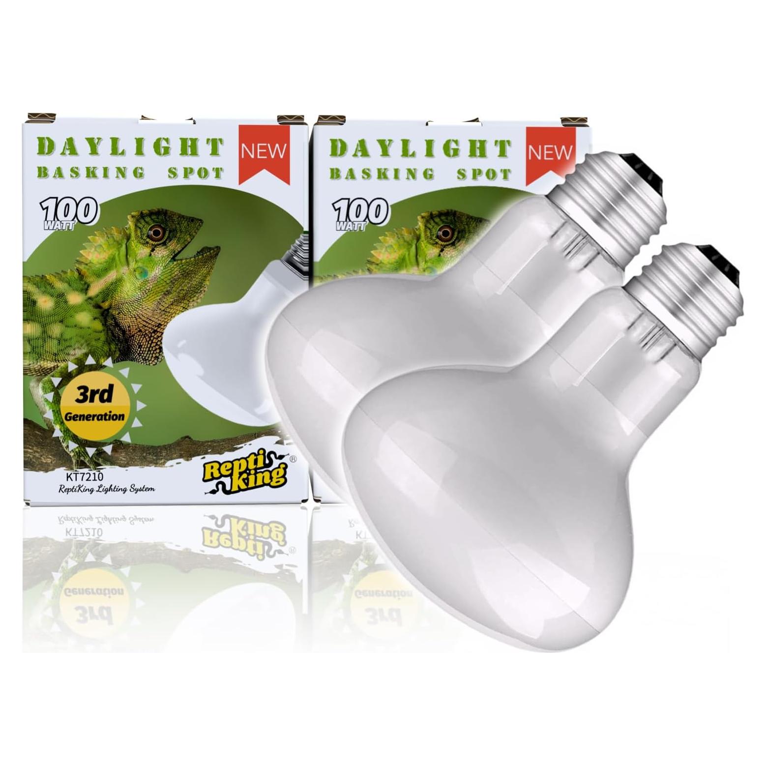 Lámpara de Calor para Reptiles ReptiKing 100W Paquete de 2