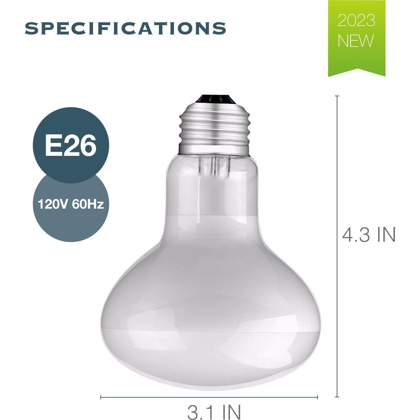 Lámpara de Calor para Reptiles ReptiKing 100W Paquete de 2