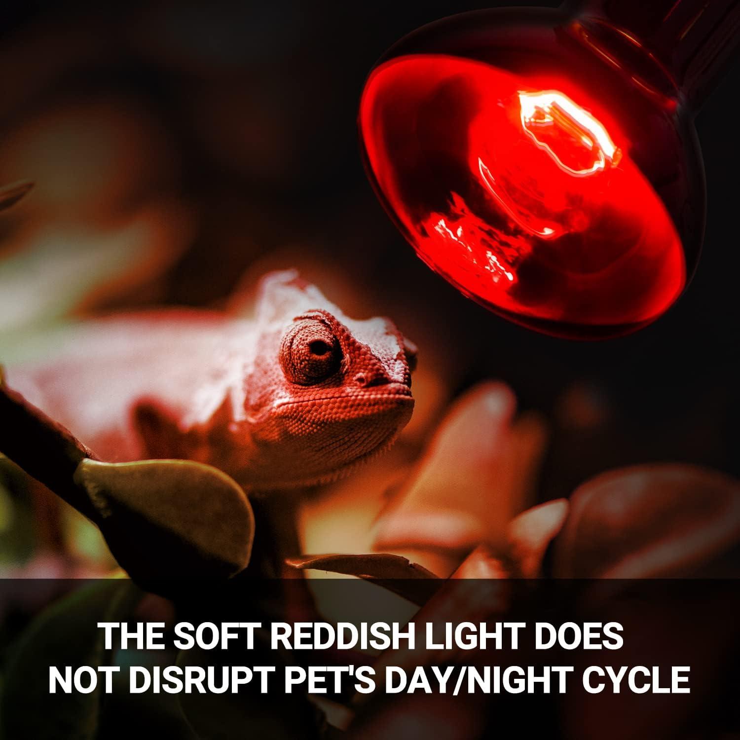 Lámpara de Calor Infrarrojo REPTI ZOO 75W para Reptiles 2PCS