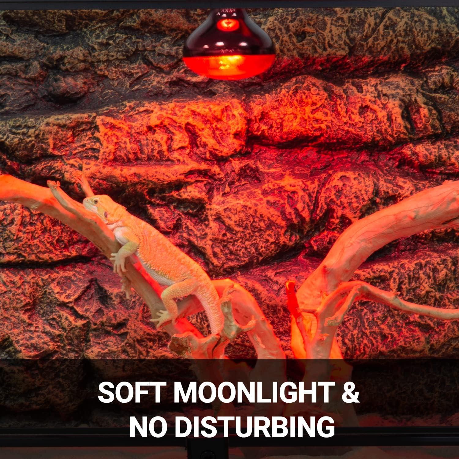 Lámpara de Calor Infrarrojo REPTI ZOO 75W para Reptiles 2PCS