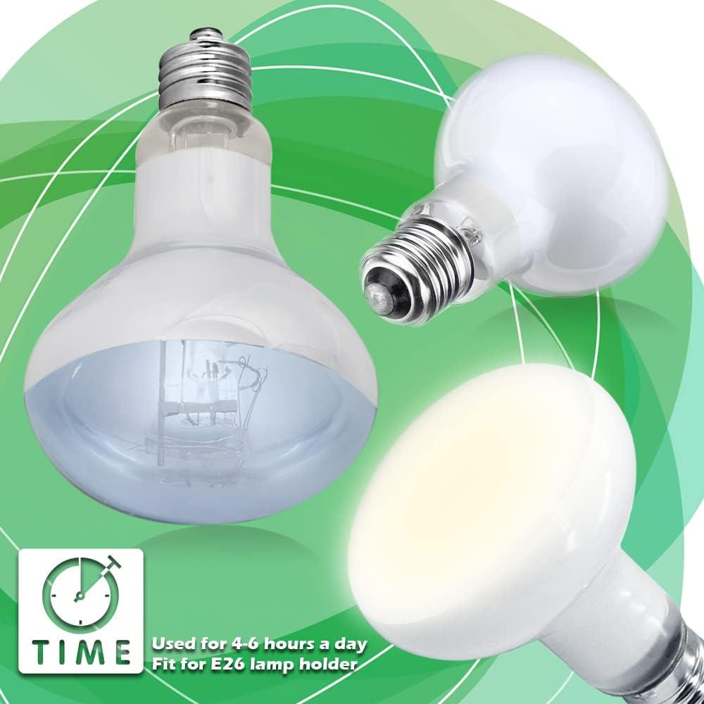 Lámpara de Calor UVA 75W MCLANZOO para Reptiles - 2 Piezas