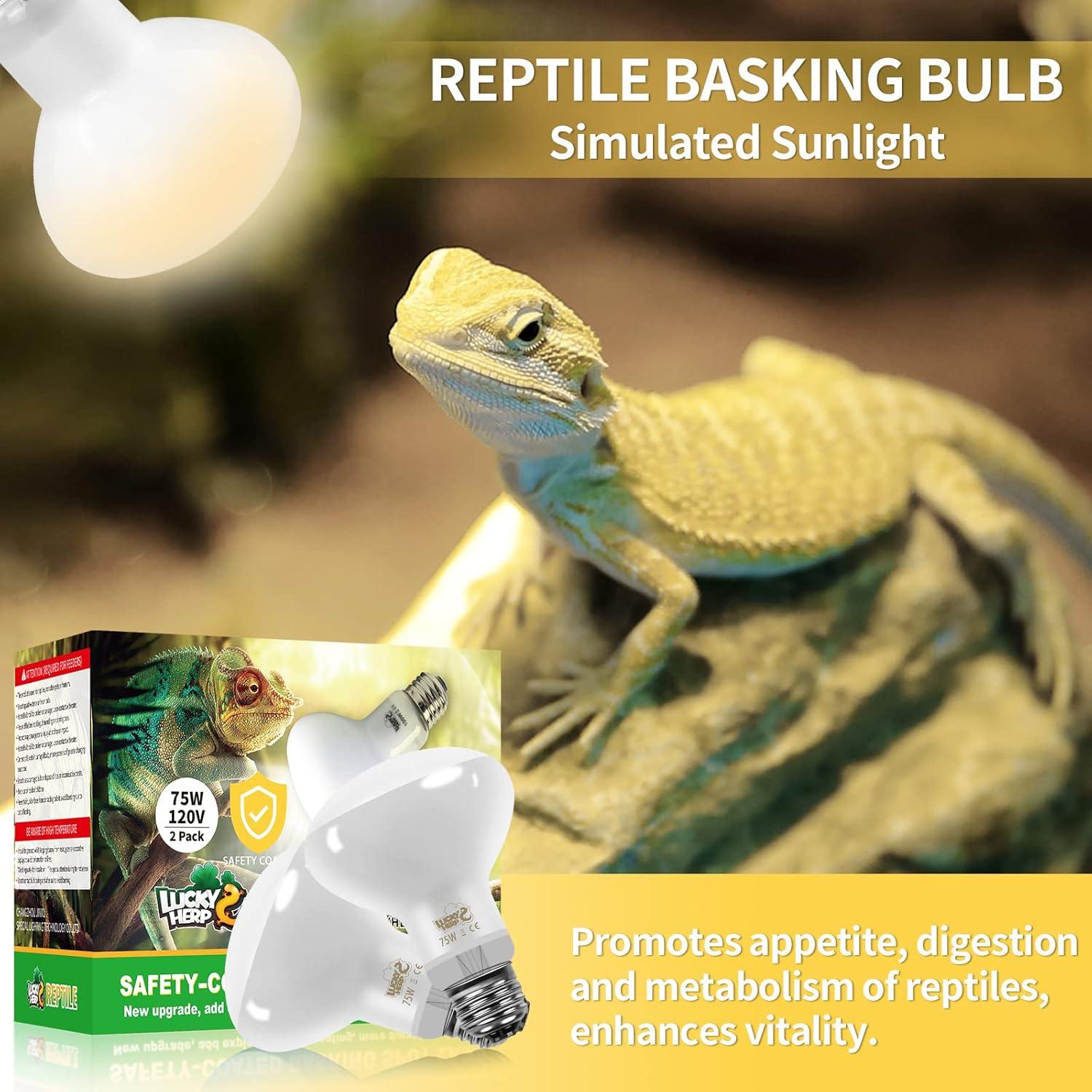 Bombilla de Calor 75W LUCKY HERP para Reptiles - 3ra Generación