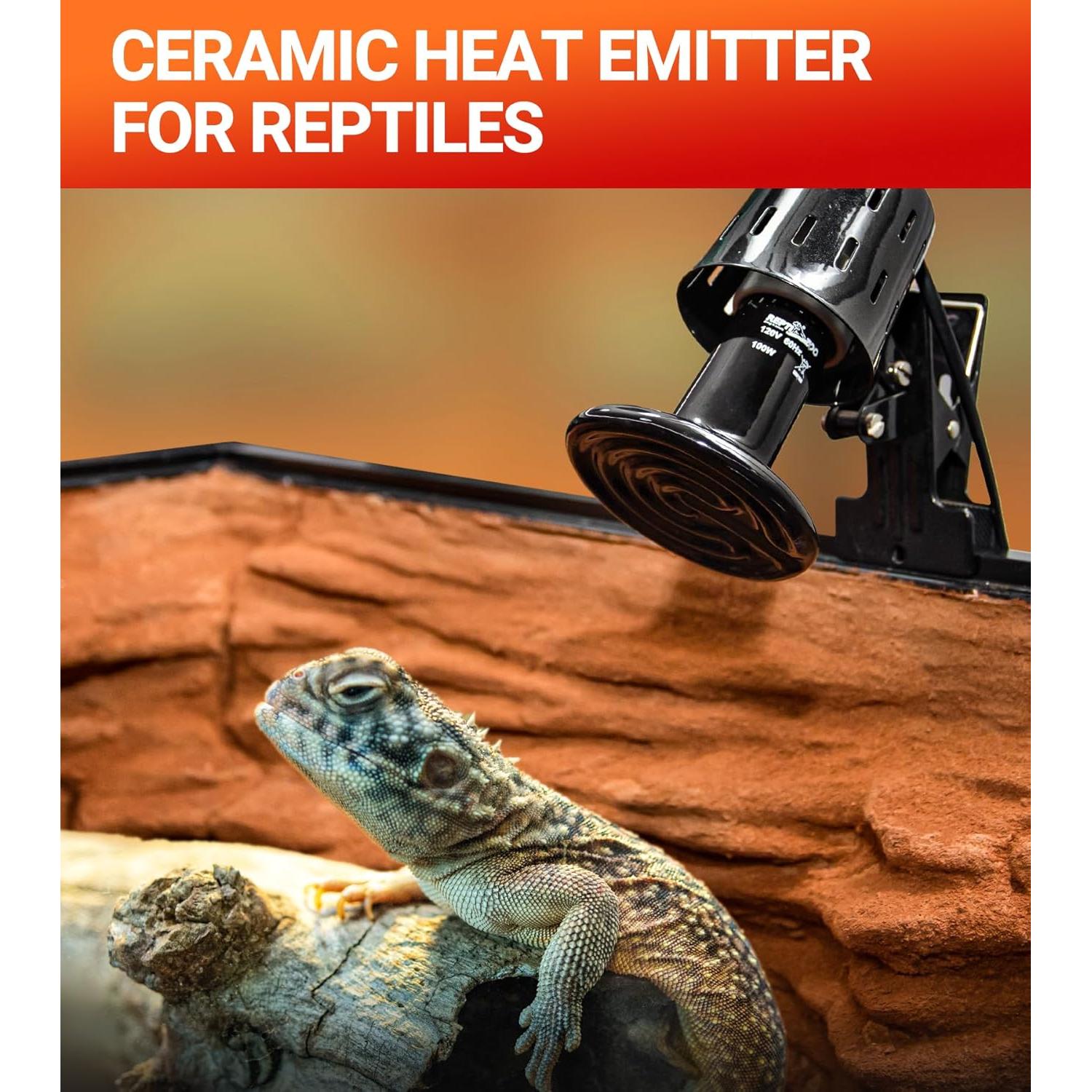 Lámpara de Calor Cerámica REPTI ZOO 100W 2 Pack para Reptiles