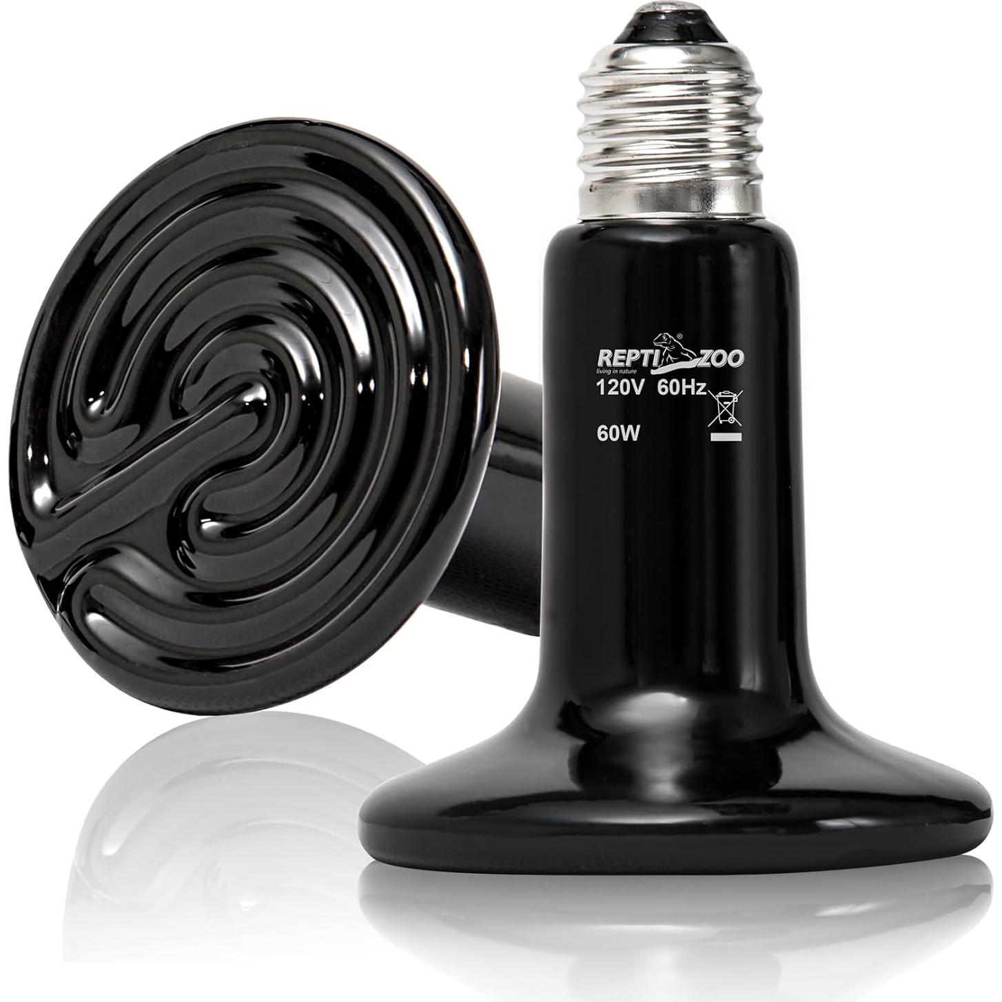 Lámpara de Calor Cerámica REPTI ZOO 100W 2 Pack para Reptiles