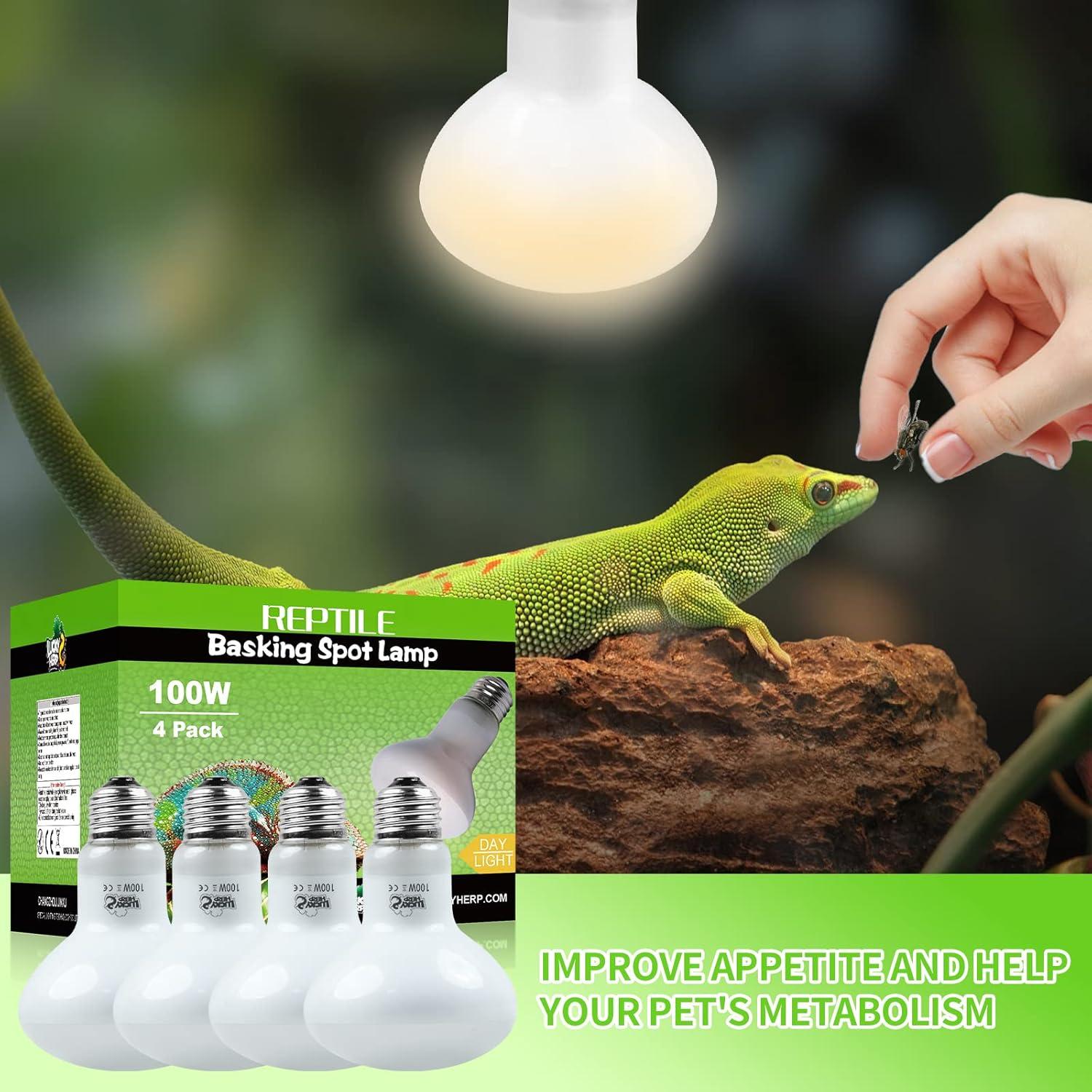 Bombillas de Calor para Reptiles LUCKY HERP 100W - Paquete de 4
