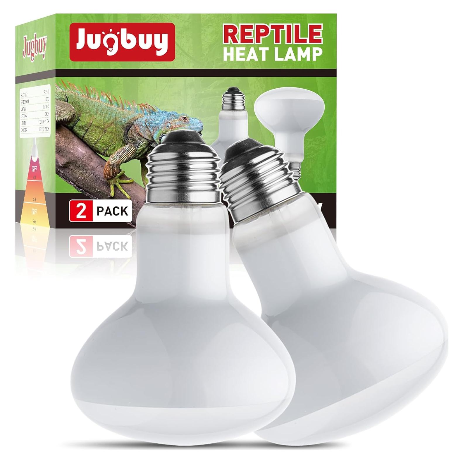 Bombilla de Calor UVA para Reptiles Jugbuy 100W 2 Paquete