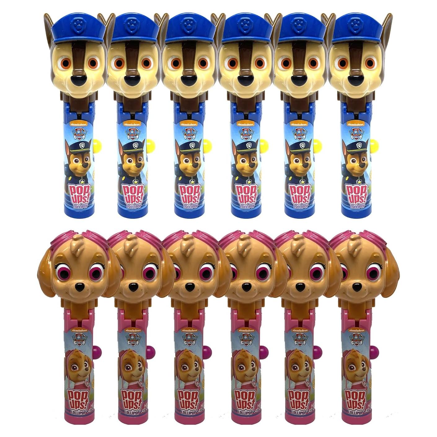 Soporte Lollipop Paw Patrol Set 12 Piezas Skye y Chase