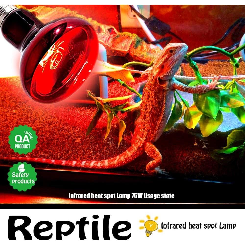 Bombillas de Calor Infrarrojo 75W MCLANZOO 2 Paquete para Reptiles