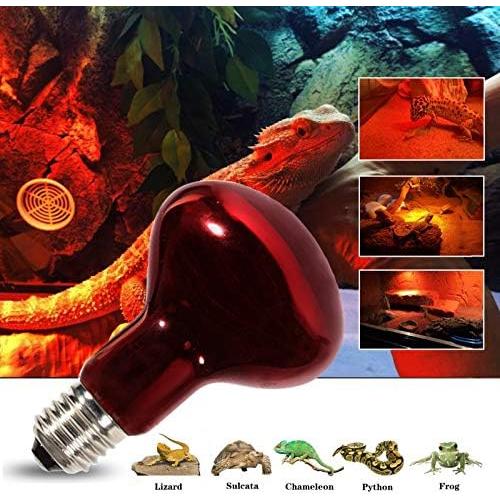 Bombillas de Calor Infrarrojo 75W MCLANZOO 2 Paquete para Reptiles