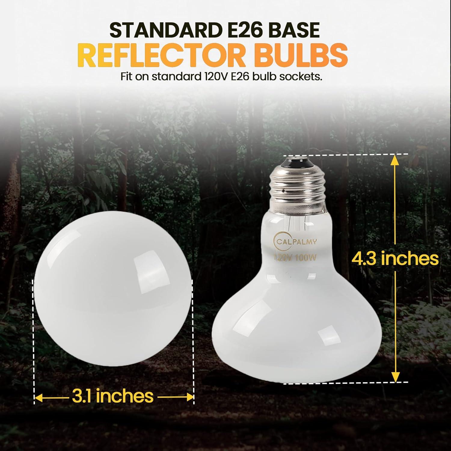 Bombillas de Calor para Reptiles CALPALMY 100W - Paquete de 4