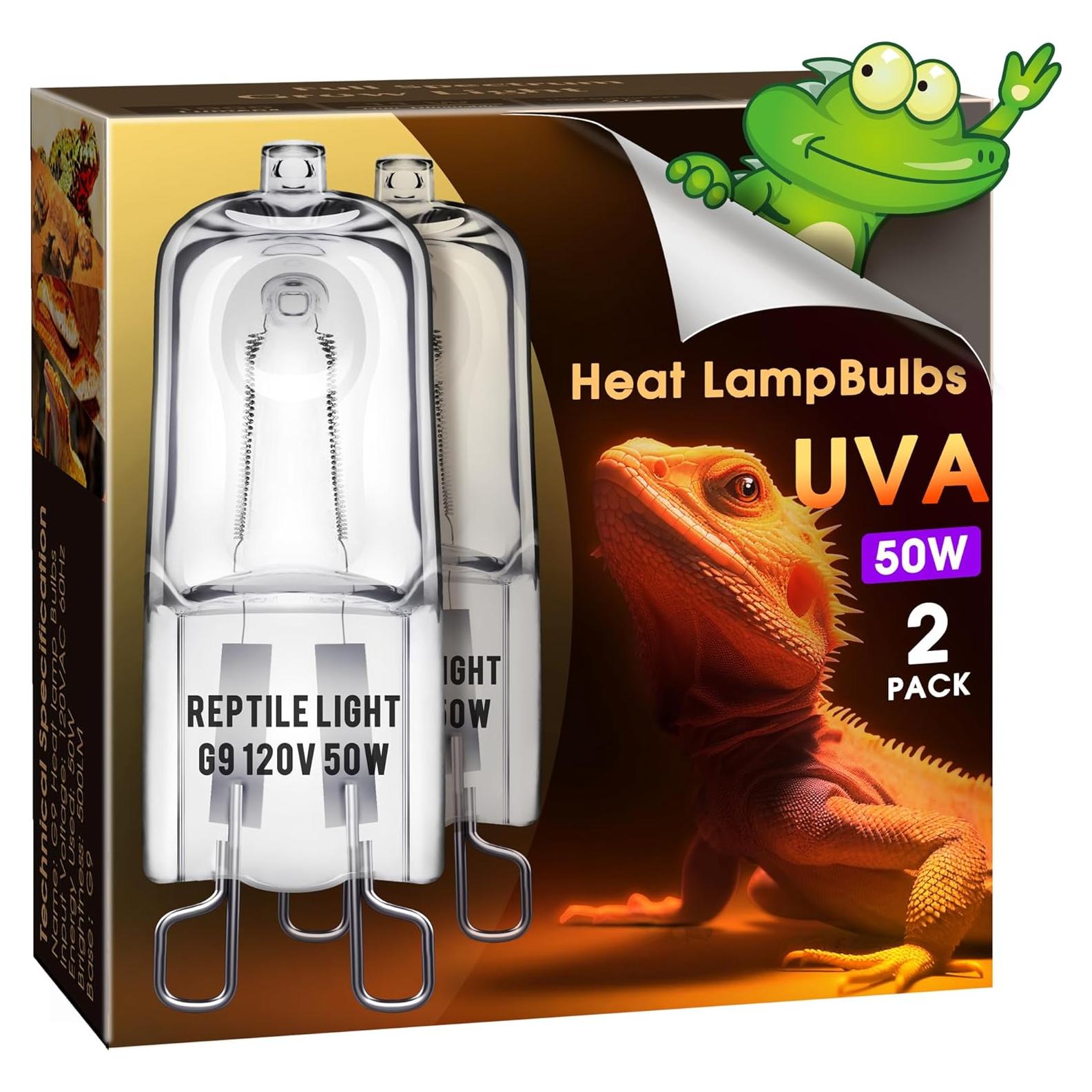 Bombillas de Calor Briignite G9 para Reptiles 50W Paquete de 2