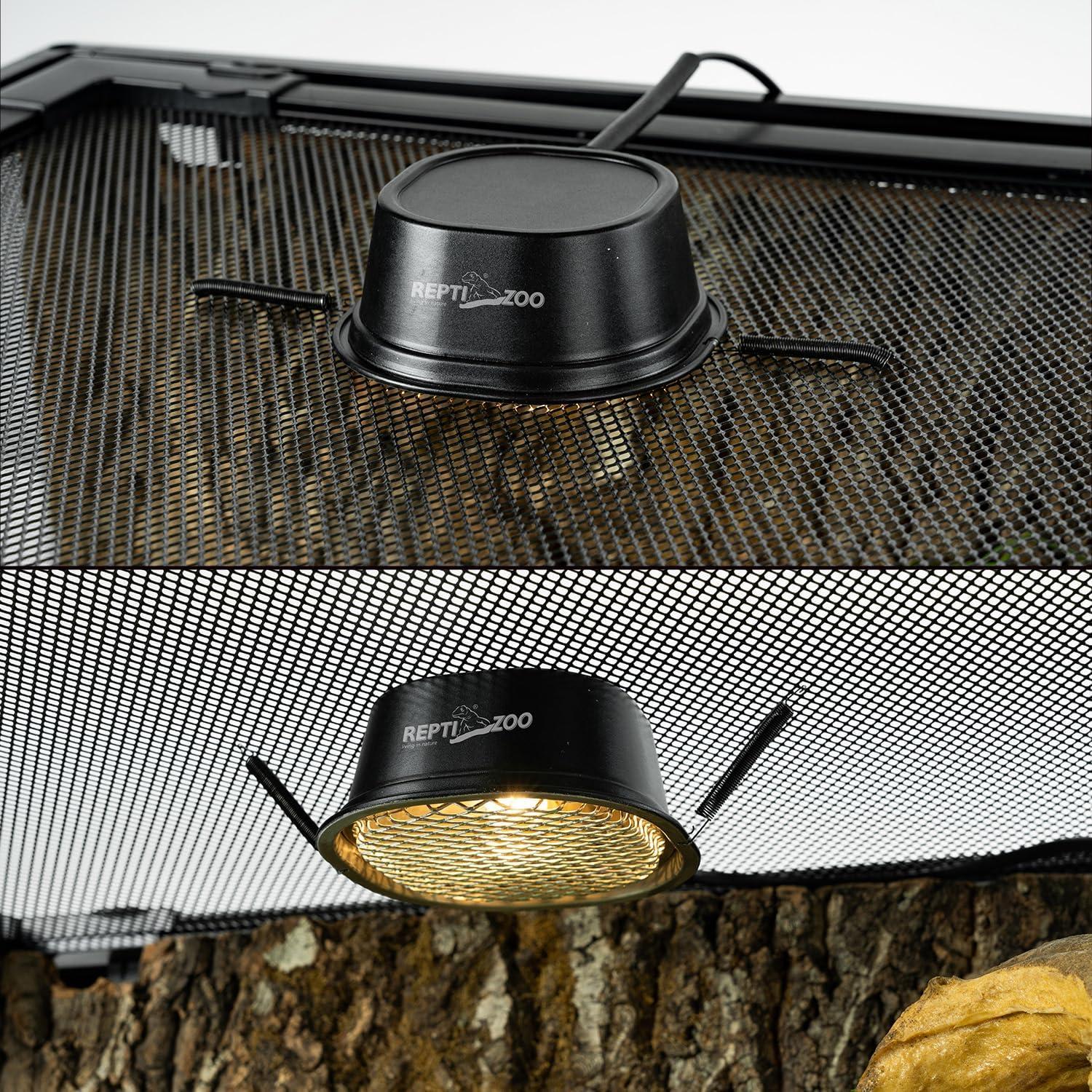 Lámpara de Calor UVA REPTI ZOO G9 50W con Malla de Seguridad