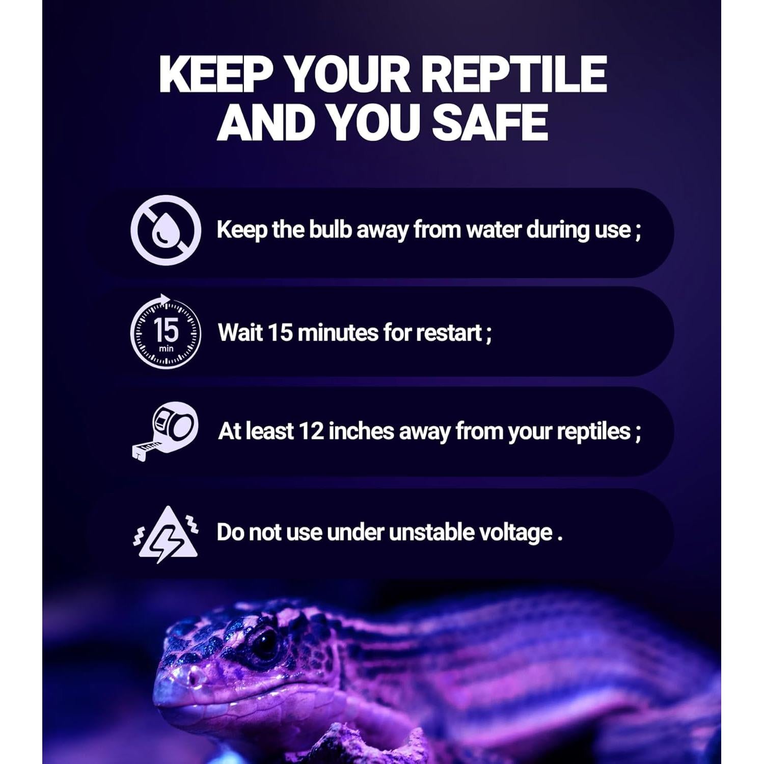 Lámpara de Calor Nocturna REPTI ZOO 100W E26/E27 para Reptiles