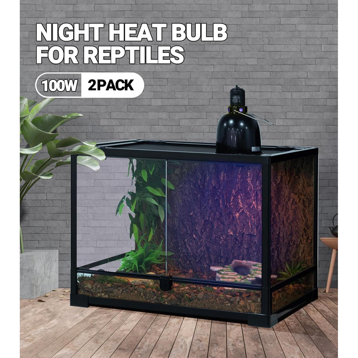 Lámpara de Calor Nocturna REPTI ZOO 100W E26/E27 para Reptiles