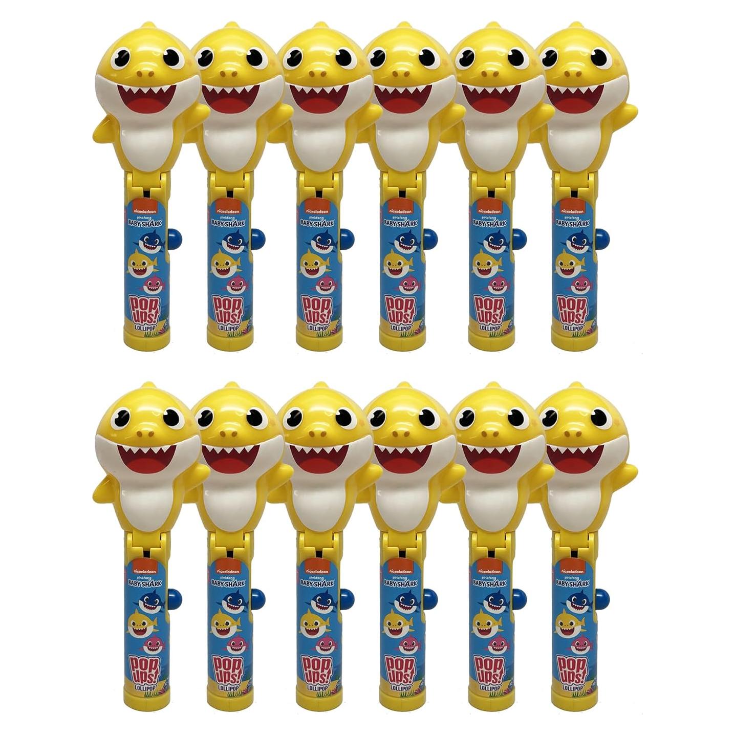 Soporte Lollipop Baby Shark Pop Ups! Set 12 unidades