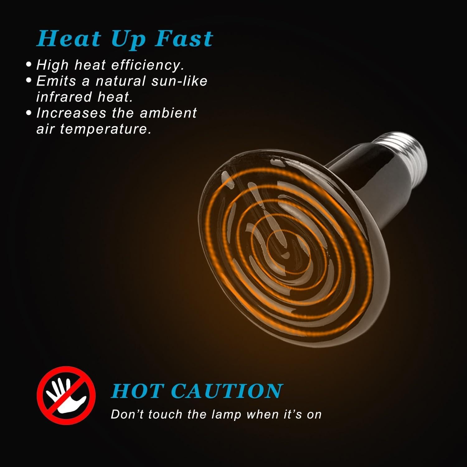 Emisor de Calor Cerámico 150W E26 para Reptiles - Paquete de 2