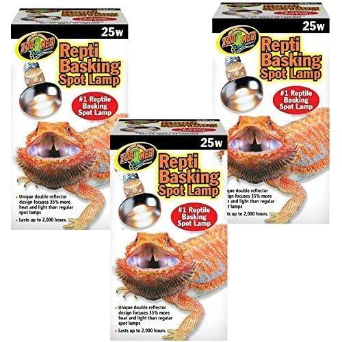 Lámpara de Spot de Calor para Reptiles Zoo Med 25W - Paquete de 3