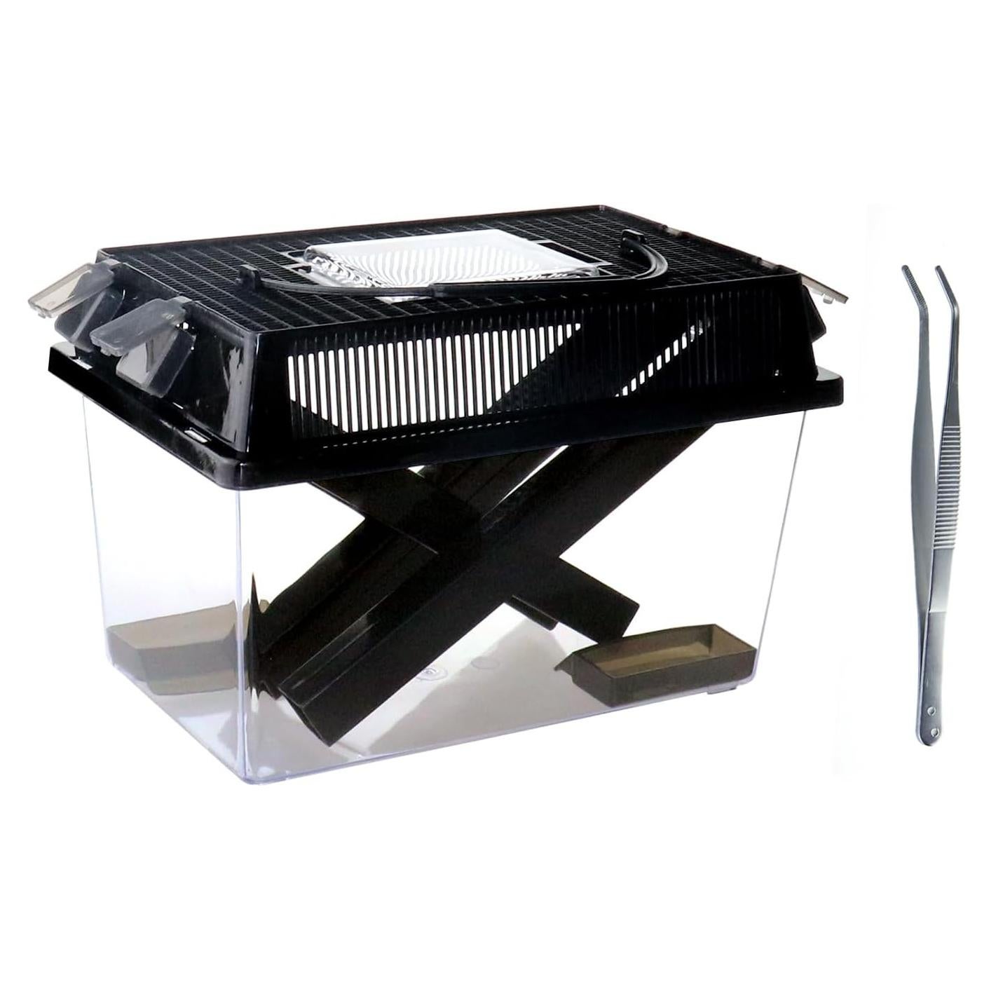 Guardián de Grillos NANEEZOO Grande con Plato y Agua