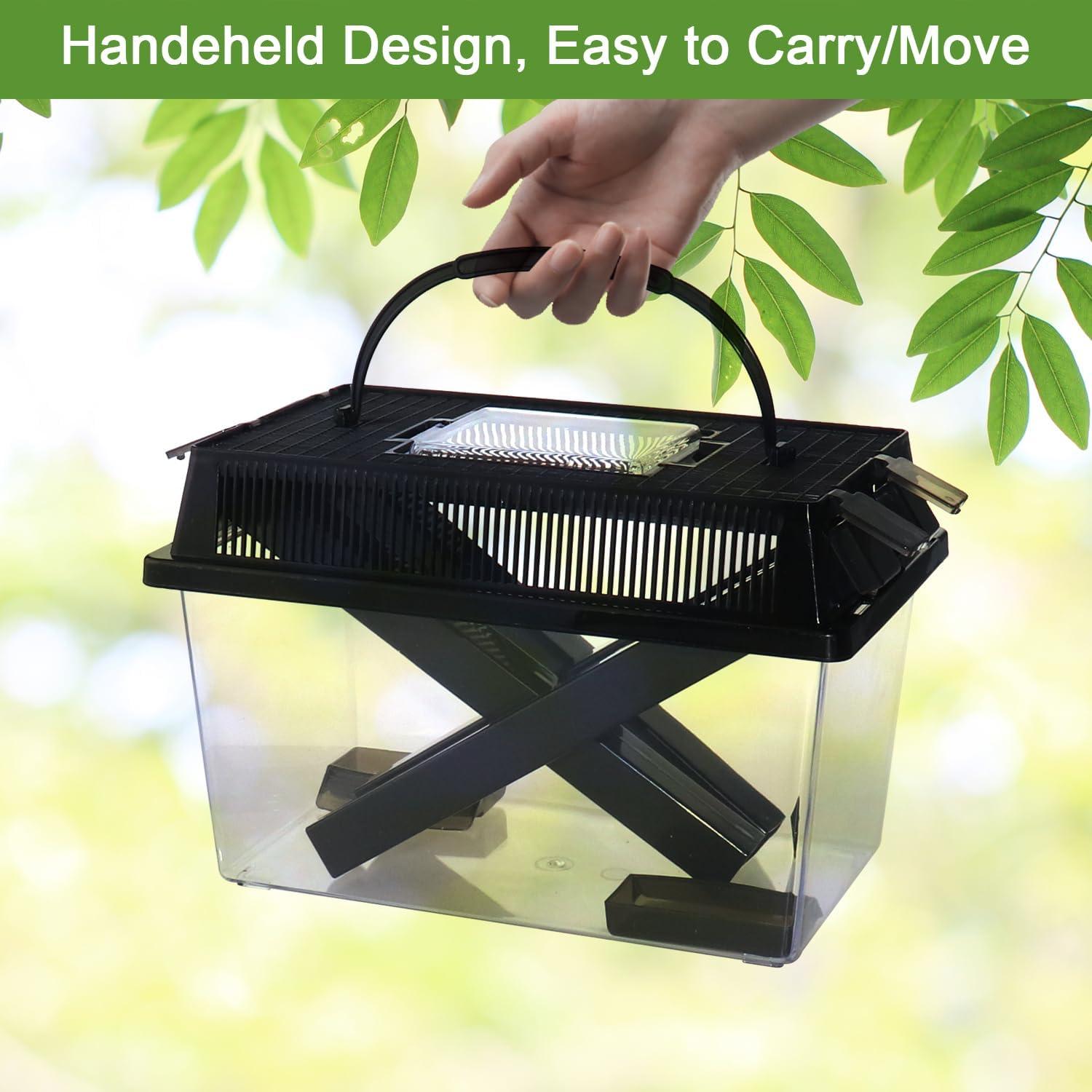 Guardián de Grillos NANEEZOO Grande con Plato y Agua