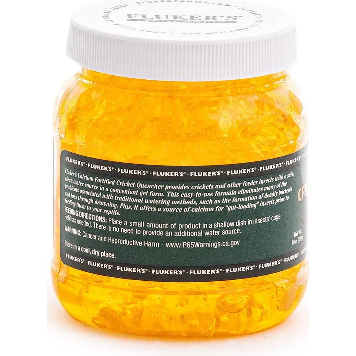 Fluker's Cricket Quencher Calcium Fortified, Easy to Use Gel Formula, 8 oz