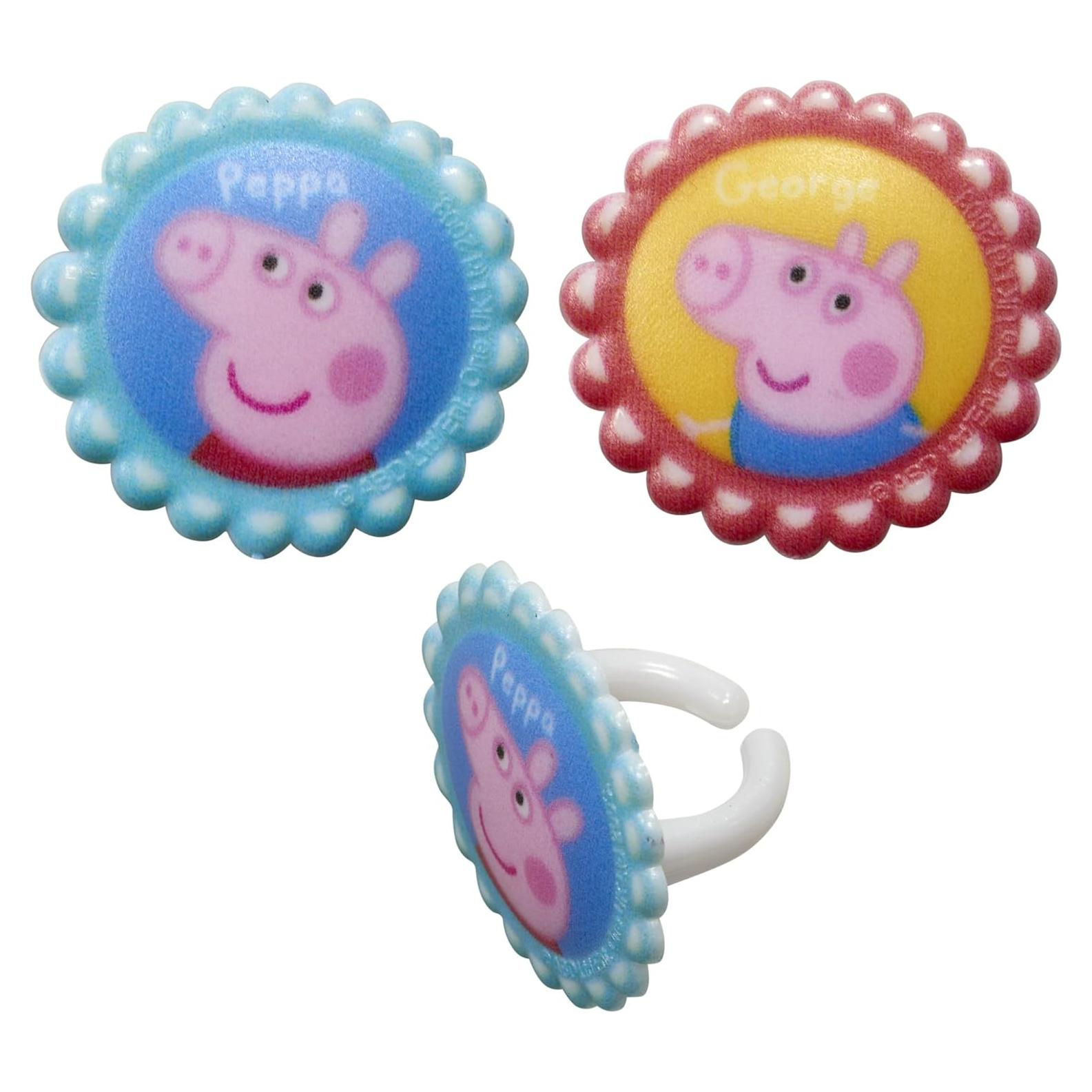 Anillos para Cupcakes Peppa Pig DecoPac - 24 Piezas