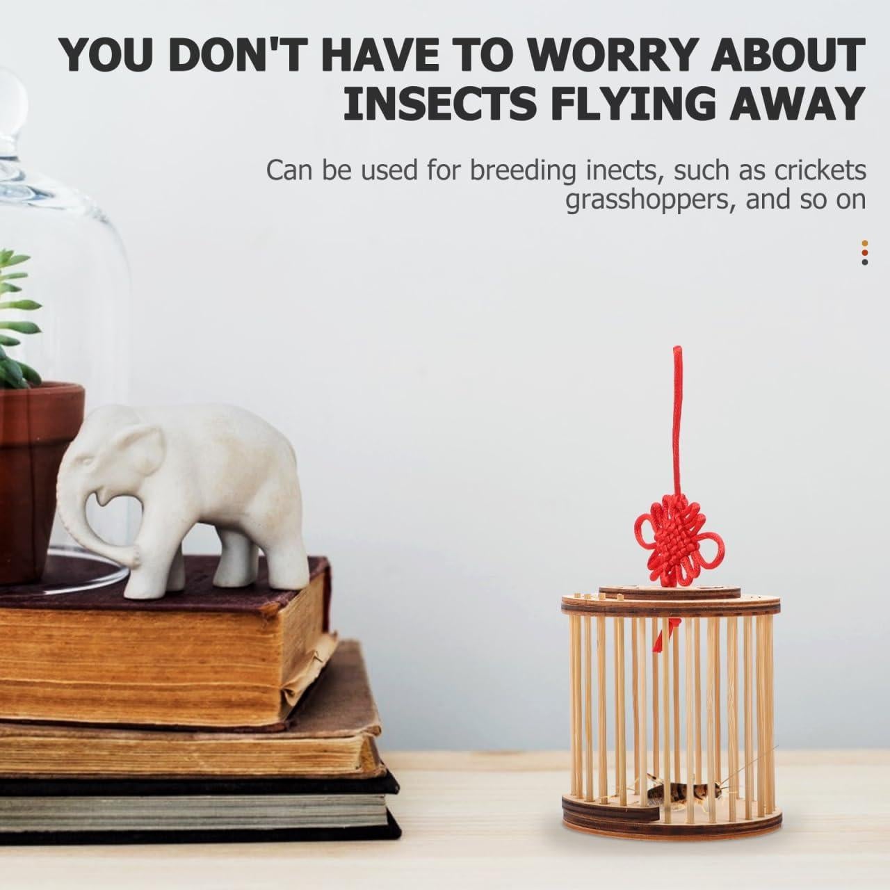 Caja de Grillos Balacoo Square - Jaula de Madera 22.1x20.3cm