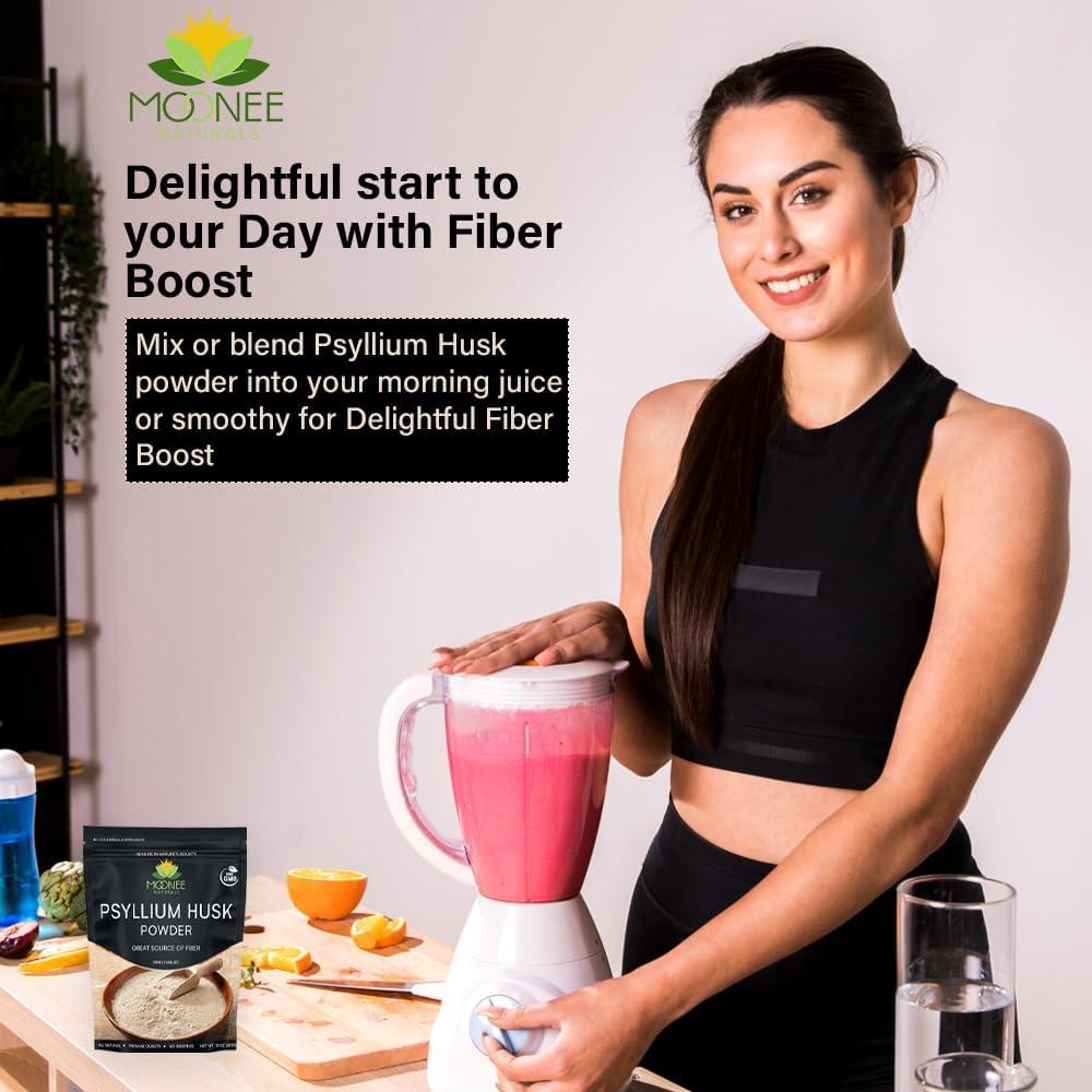 Polvo de cáscara de psyllium Moonee 283g sin gluten y keto
