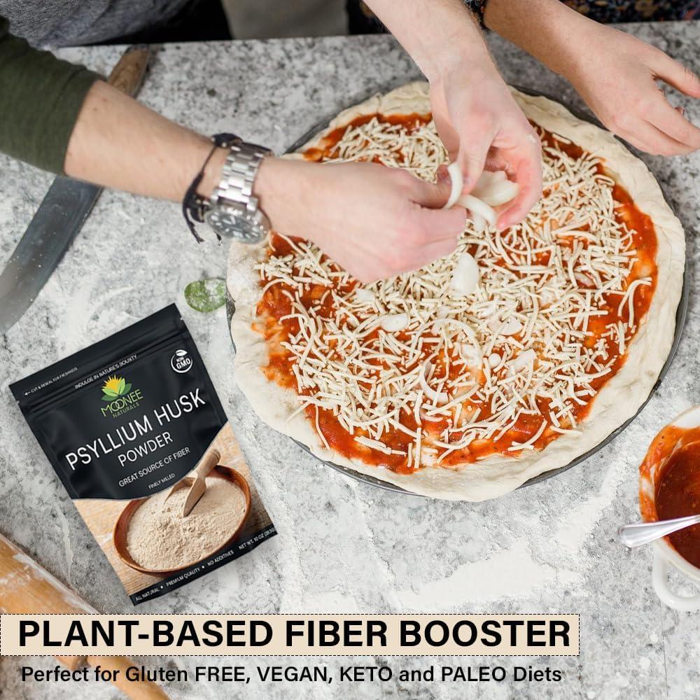 Polvo de cáscara de psyllium Moonee 283g sin gluten y keto