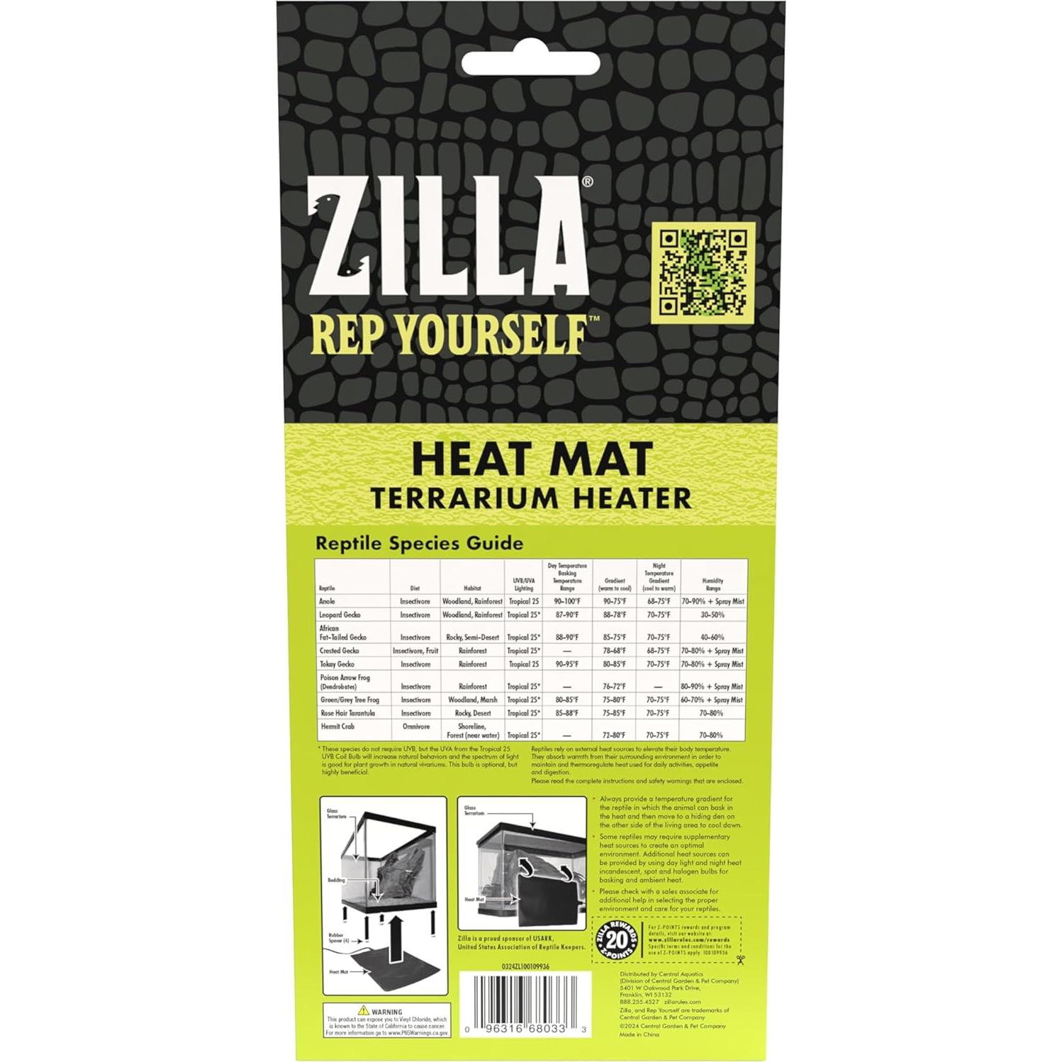 Calentador de Almohadilla Zilla Mini para Terrario 10.16x17.78cm