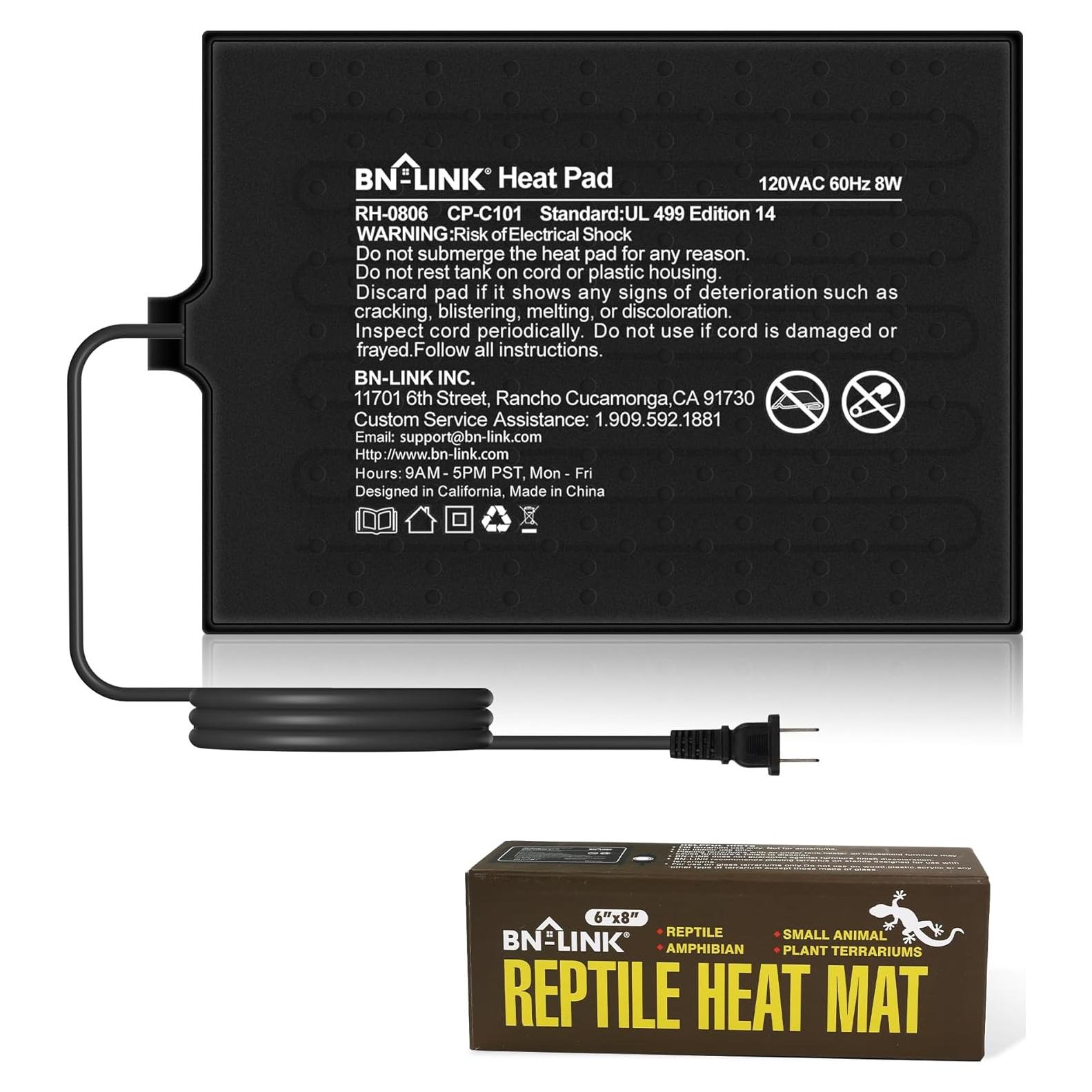 Almohadilla Térmica BN-LINK 15.24x20.32cm 8W para Reptiles