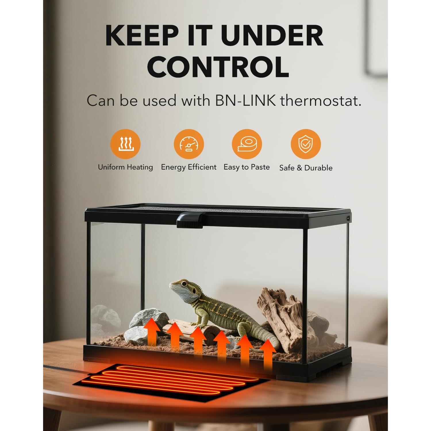 Almohadilla Térmica BN-LINK 15.24x20.32cm 8W para Reptiles