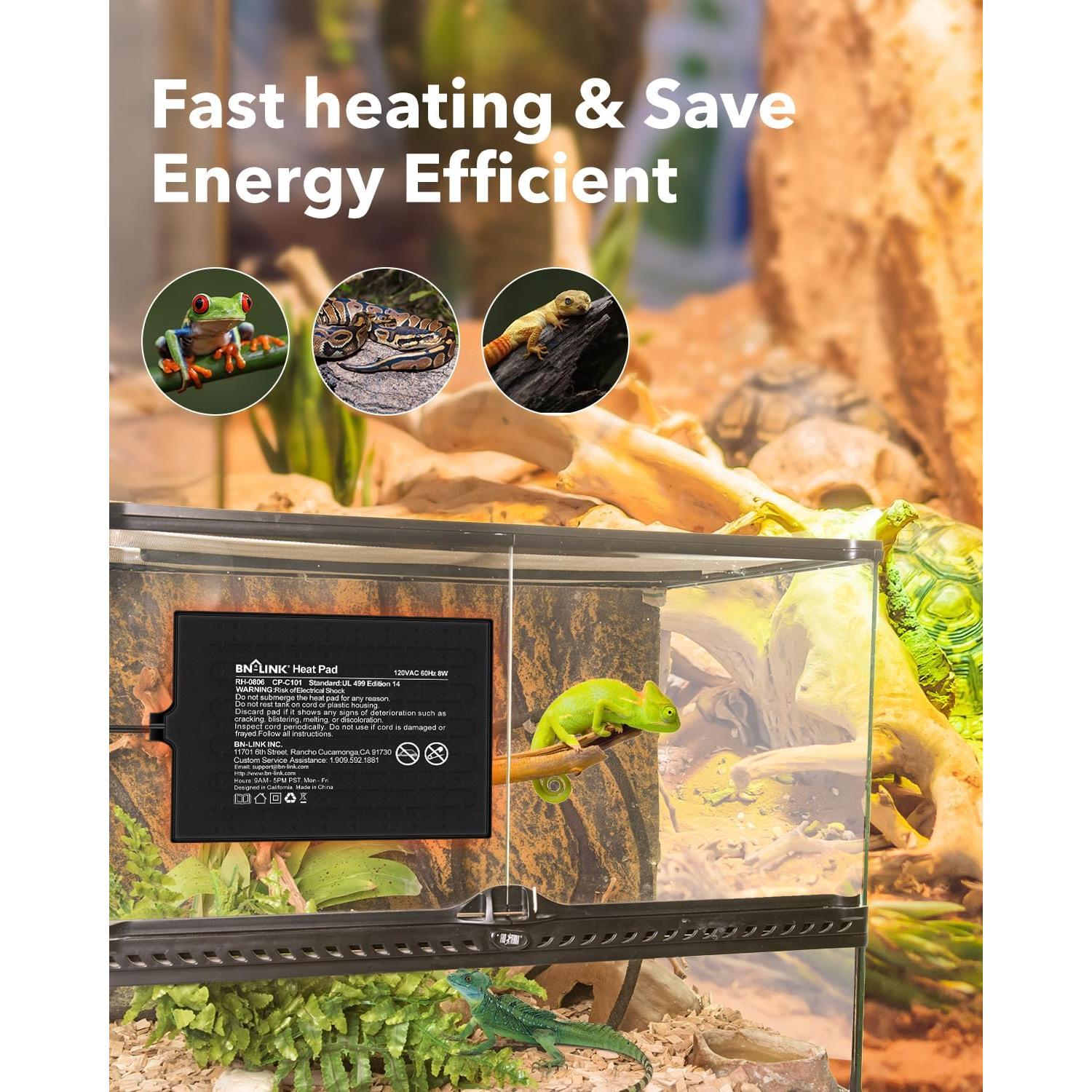 Almohadilla Térmica BN-LINK 15.24x20.32cm 8W para Reptiles