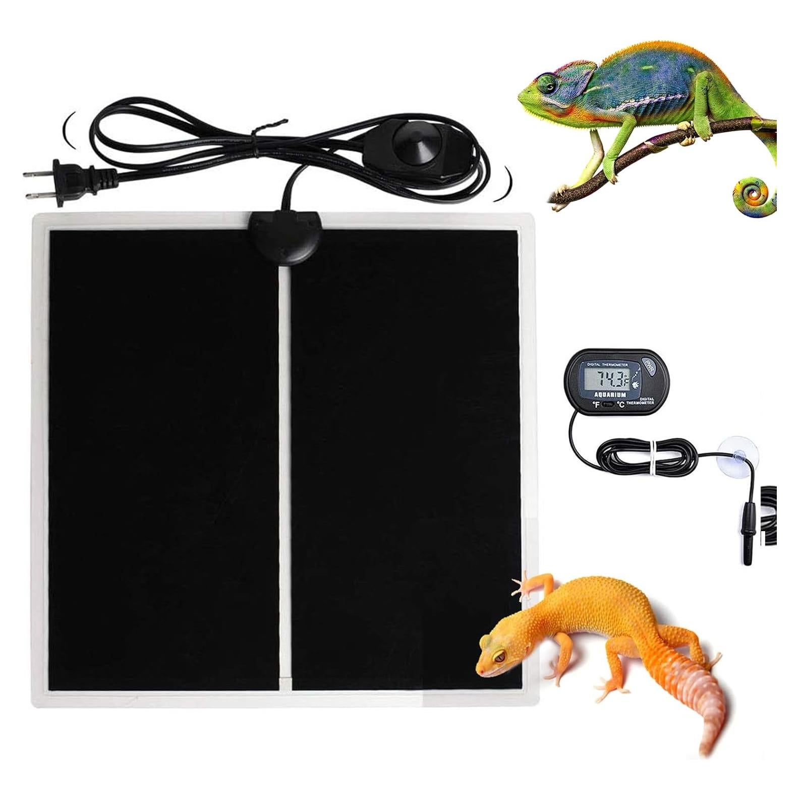 Almohadilla Calefactora para Reptiles MQ 5W con Termómetro Digital