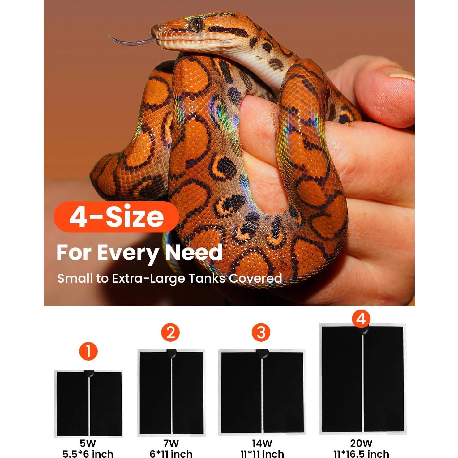 Almohadilla Calefactora para Reptiles MQ 5W con Termómetro Digital