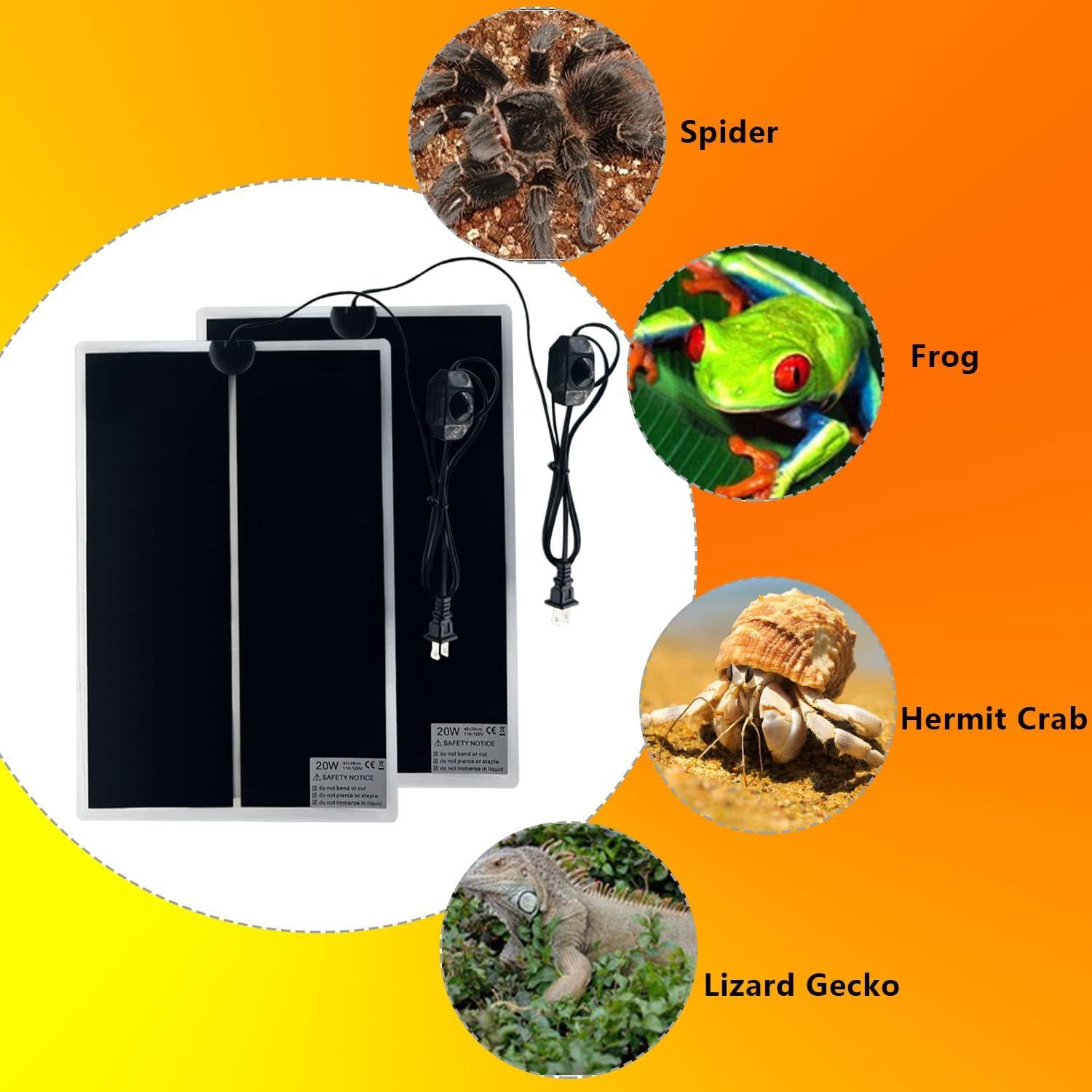 Alfombrilla Térmica para Reptiles FIPASEN 20W 27.94x42cm 2PCS