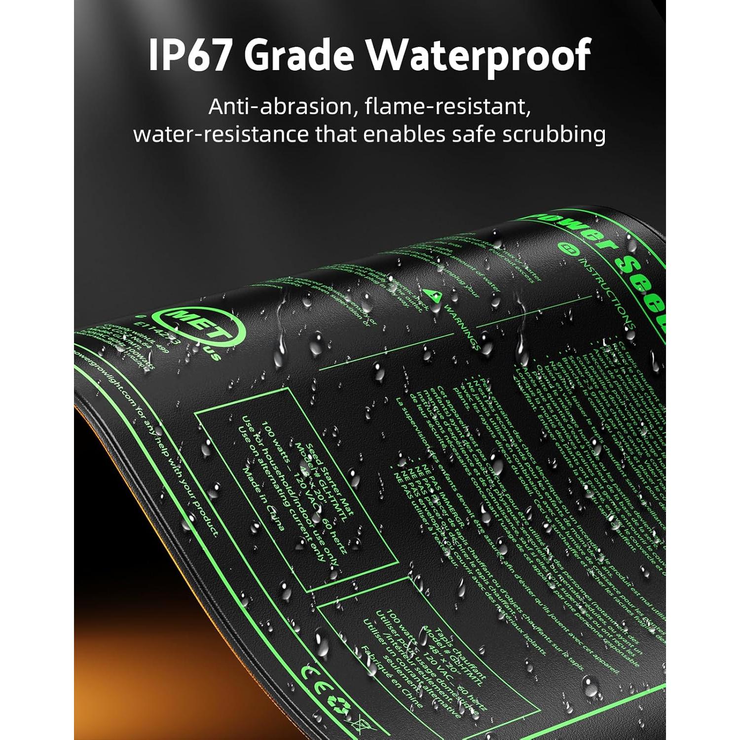 Alfombrilla Térmica iPower 20" x 20" Impermeable 45W