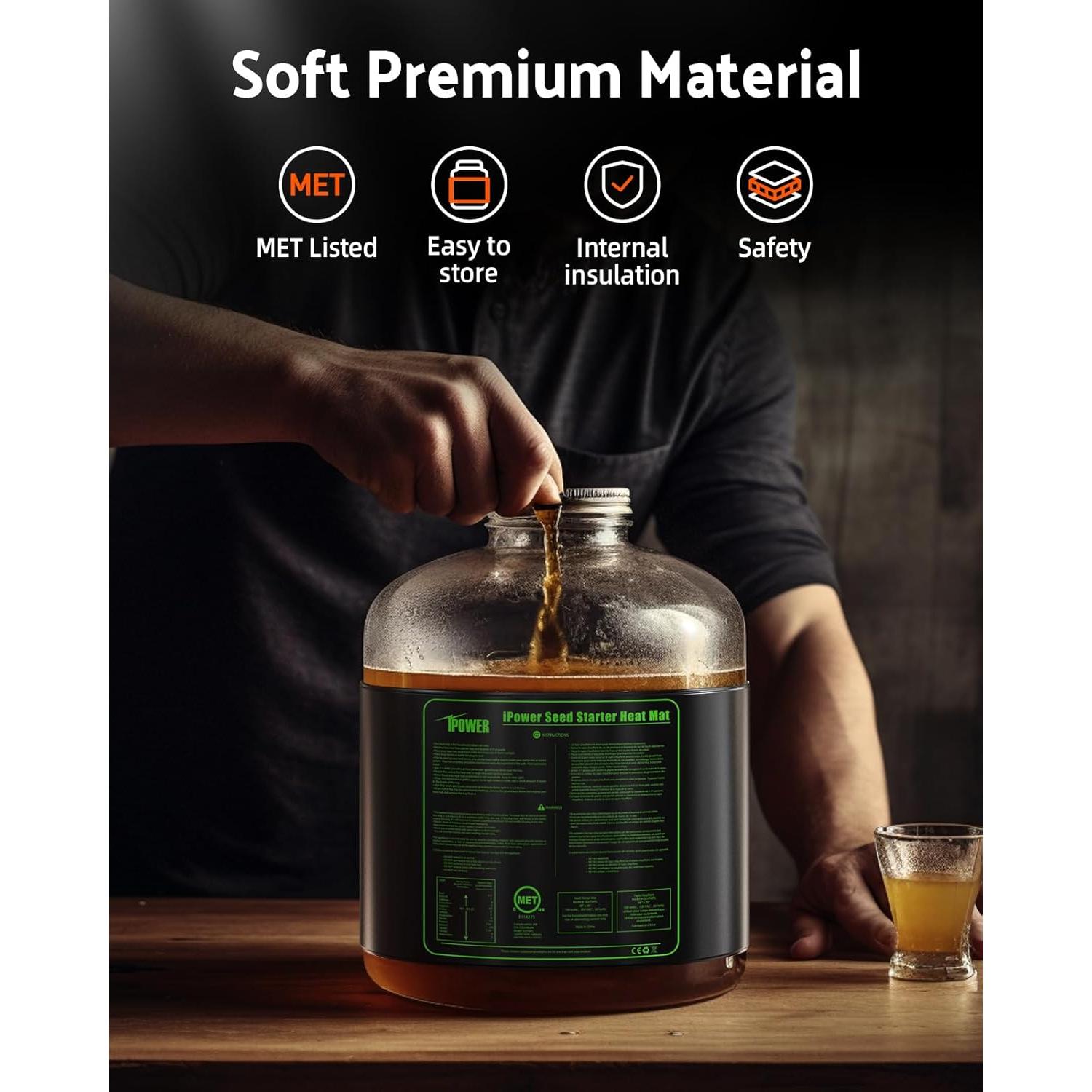 Alfombrilla Térmica iPower 20" x 20" Impermeable 45W