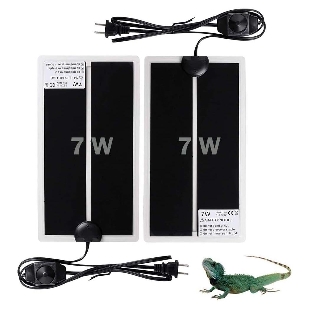 Almohadilla Térmica para Reptiles KABASI 2PCS 7W Impermeable
