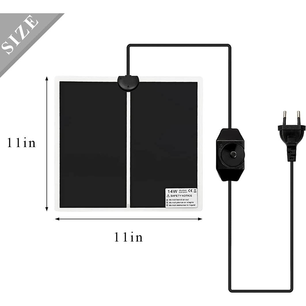Almohadilla Térmica para Reptiles Hamiledyi 14W 28x28 cm 2 PCS