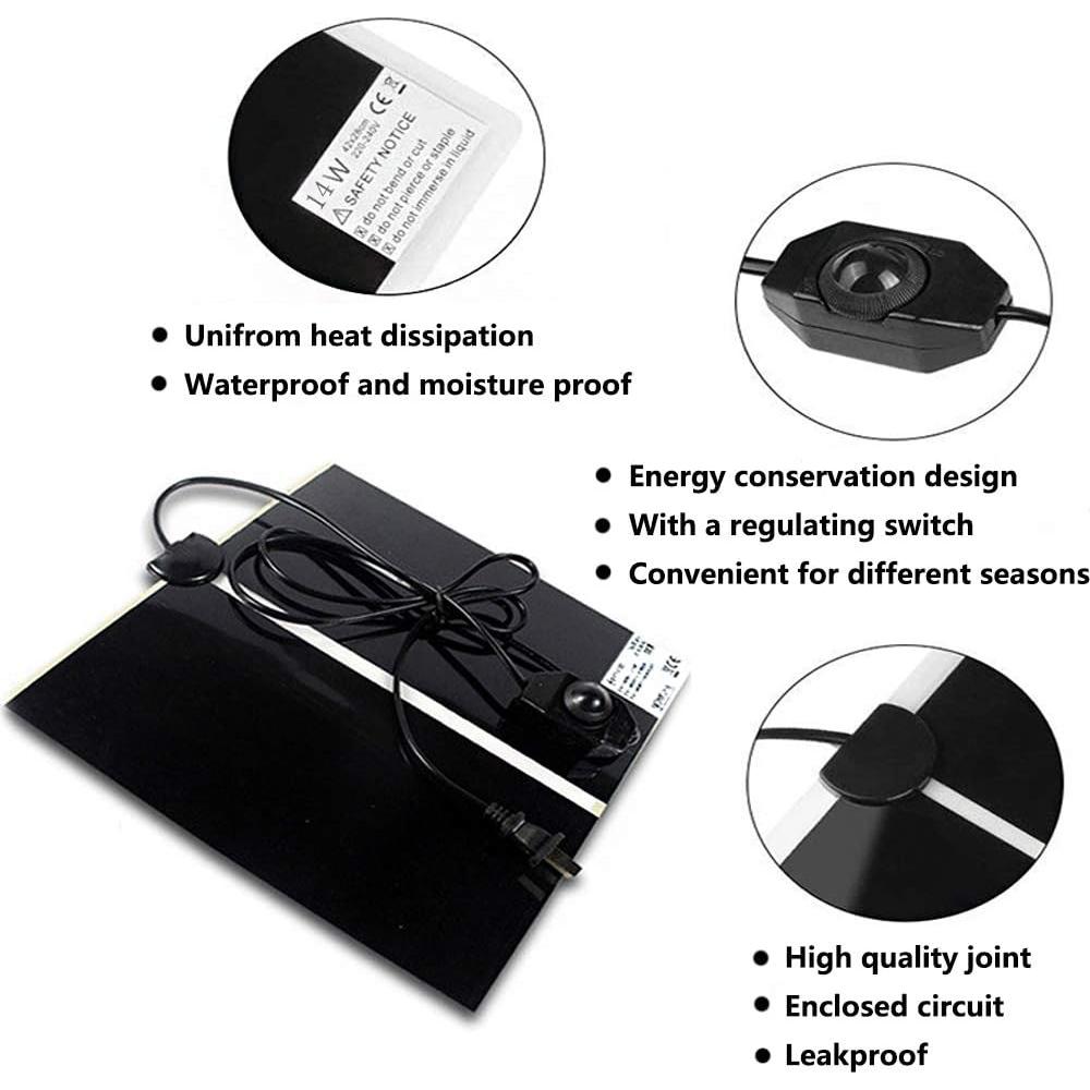 Almohadillas Térmicas para Reptiles Tfwadmx - 28x28 cm, 2 Pzas