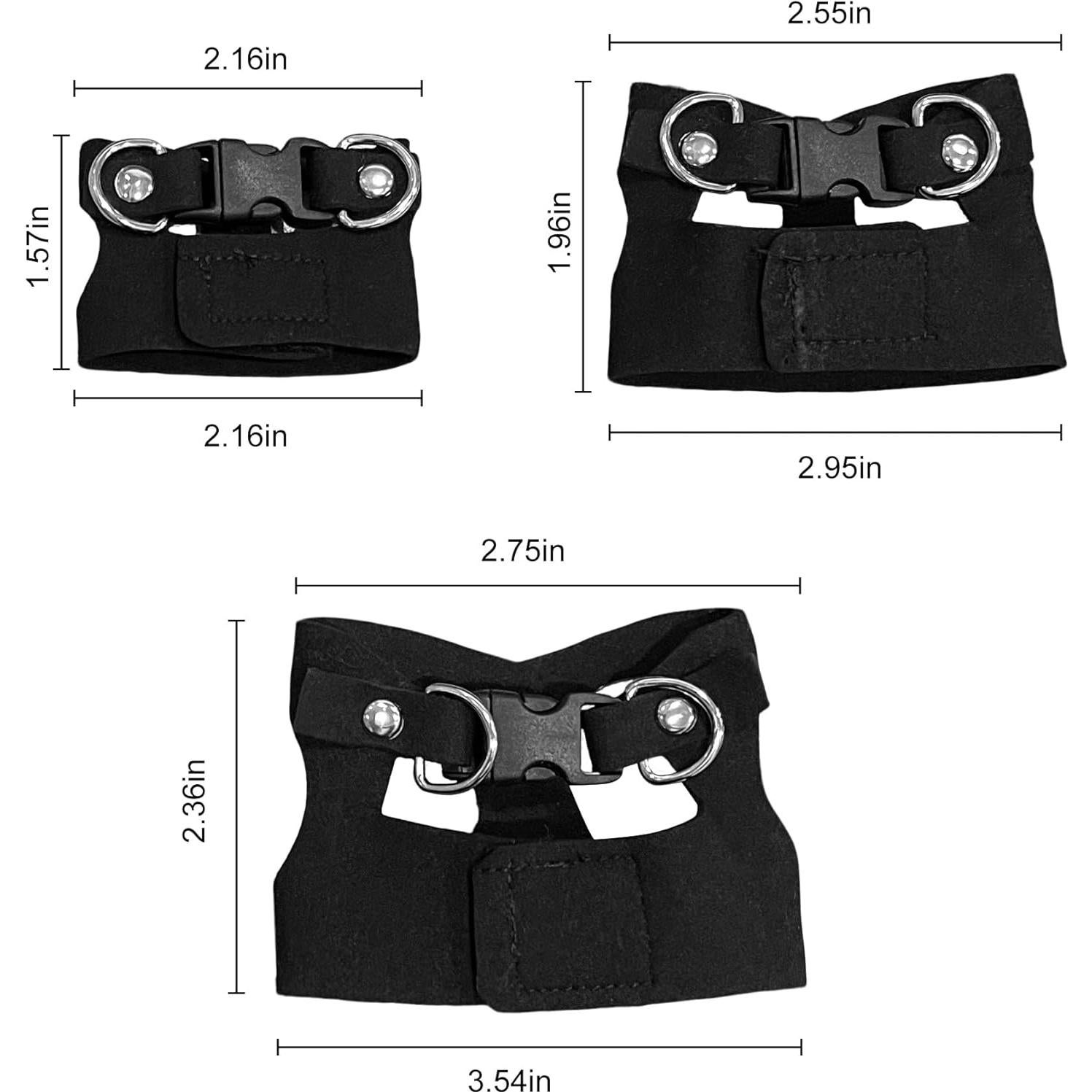 Conjunto Arnés y Correa Ajustable para Dragón Barbudo - Negro