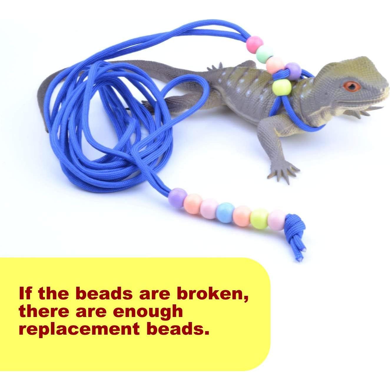 Arnés Correa Ajustable Nylon Pranovo 1.68m para Reptiles Azul