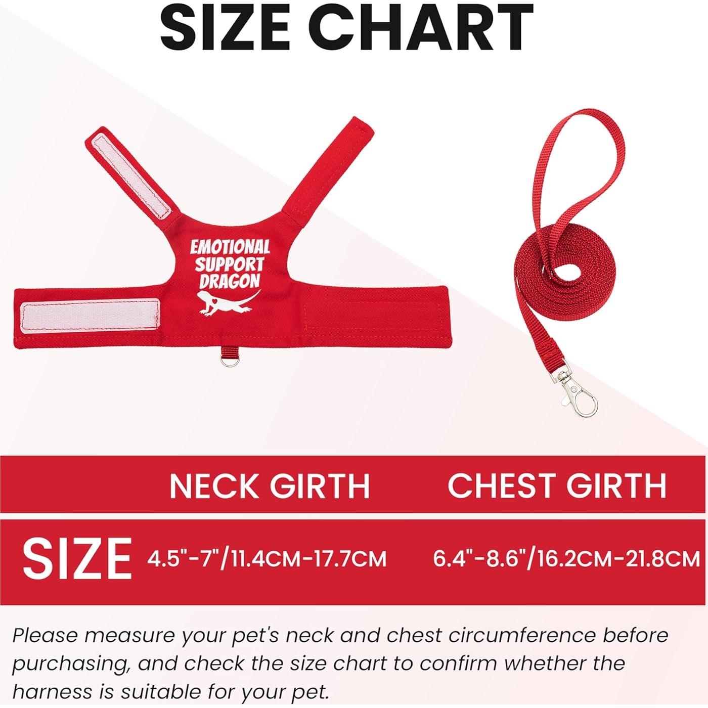 Arnés Ajustable para Dragón Barbudo TUKOAW con Correa 1.5m
