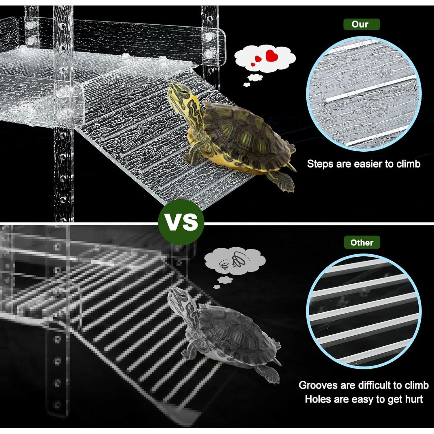 Plataforma de Sol para Tortugas Leyouland 40 Galones Ajustable